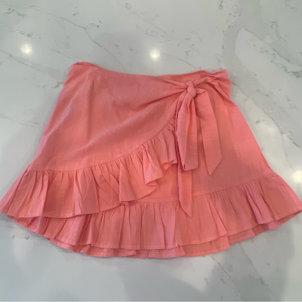 NWOT Amazon Coral Ruffled Wrap Skirt - Picture 5 of 16